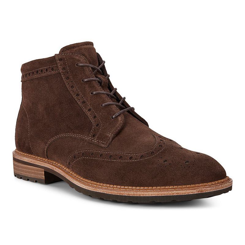 Zapatos Con Cordones Ecco Vitrus I Para Hombre,Marrones,357140-MVD